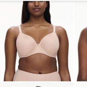 Chantelle Comfort Chic Back-Smoothing T-Shirt Bra – Nude Rose – Size 40H